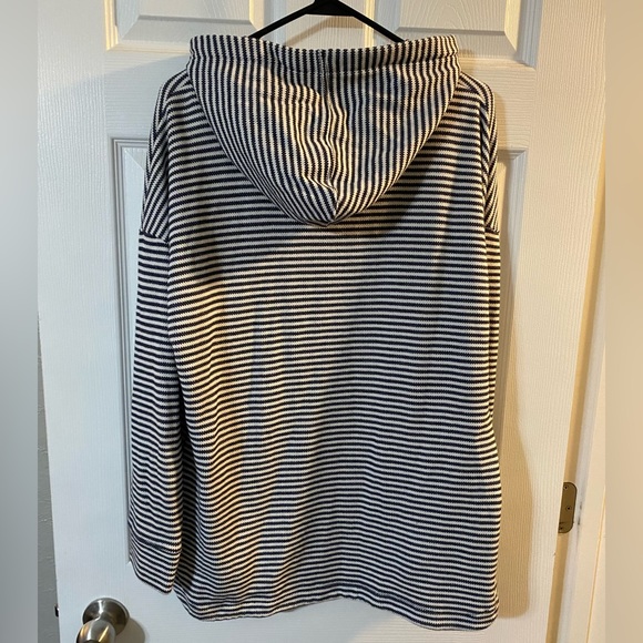 A New Day Women’s Striped Long Sleeve Hoodie Sweatshirt - Picture 3 of 3